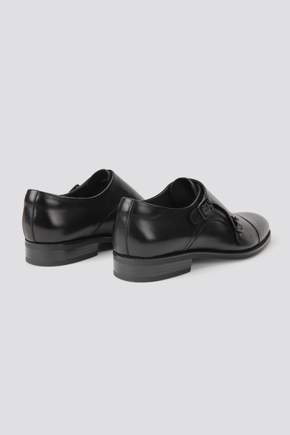 Leather Buckle Strap Shoes