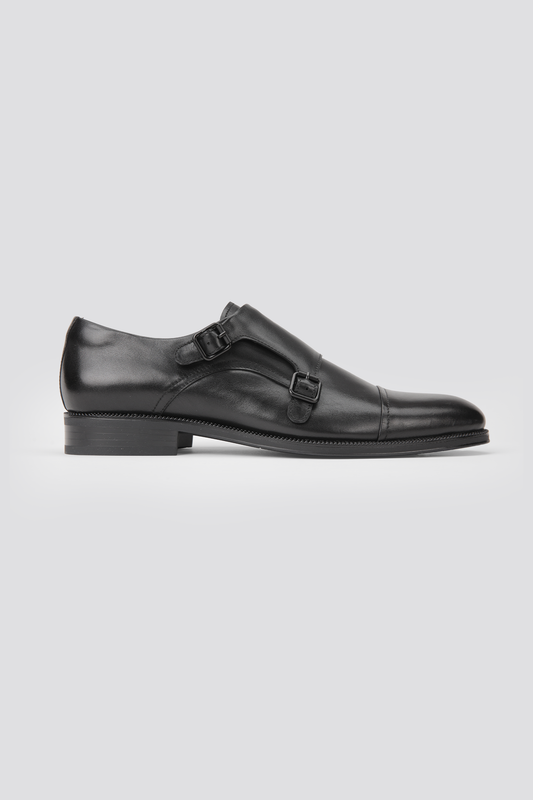 Leather Buckle Strap Shoes