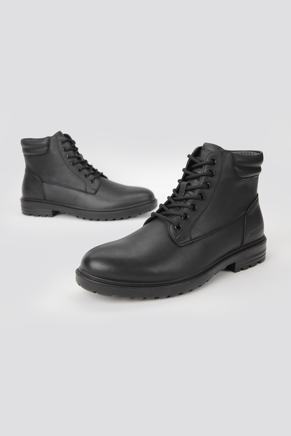 Leather Lace Up Ankle Boots