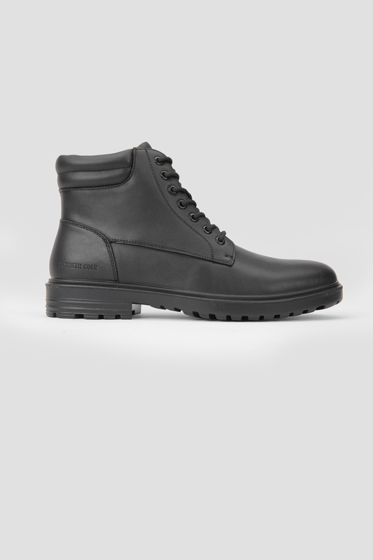 Leather Lace Up Ankle Boots
