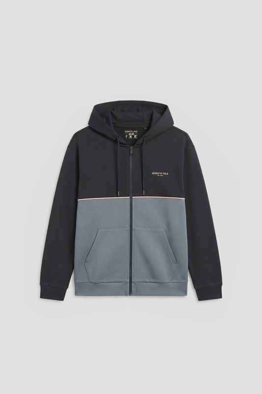 Contrast Zip Up Hoodie