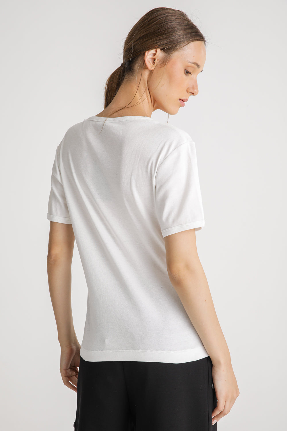 Cotton Crew Neck T Shirt