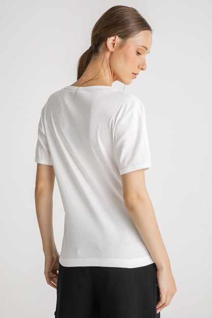 Cotton Crew Neck T Shirt