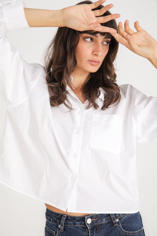Cropped Button Up Shirt