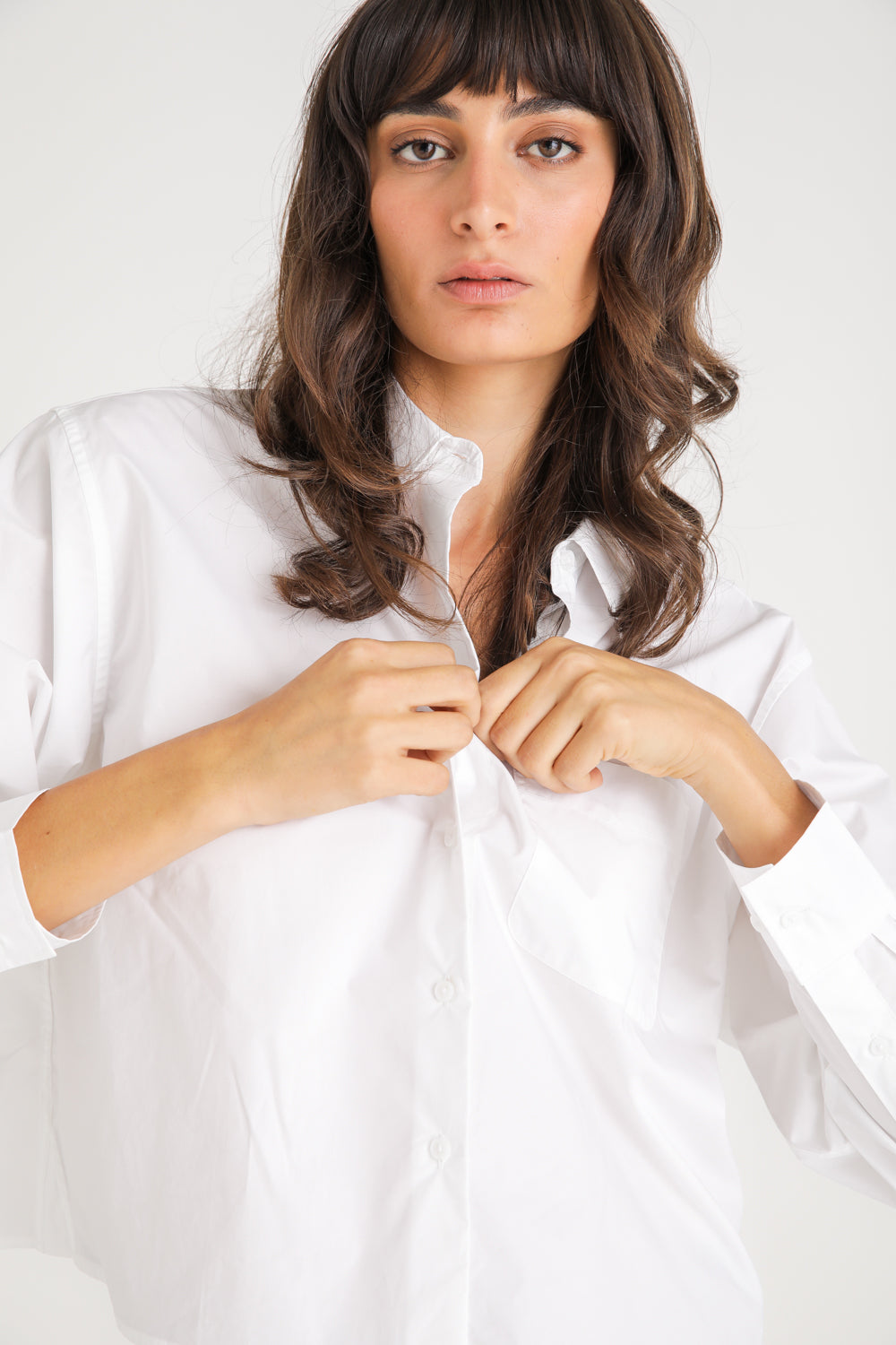 Cropped Button Up Shirt