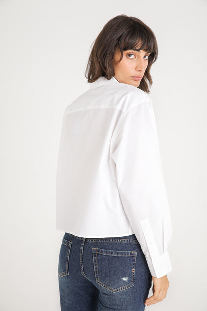 Cropped Button Up Shirt