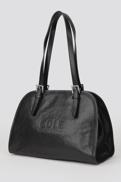 Leather Rounded Bowling Tote