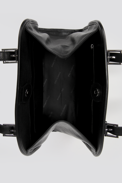 Leather Rounded Bowling Tote