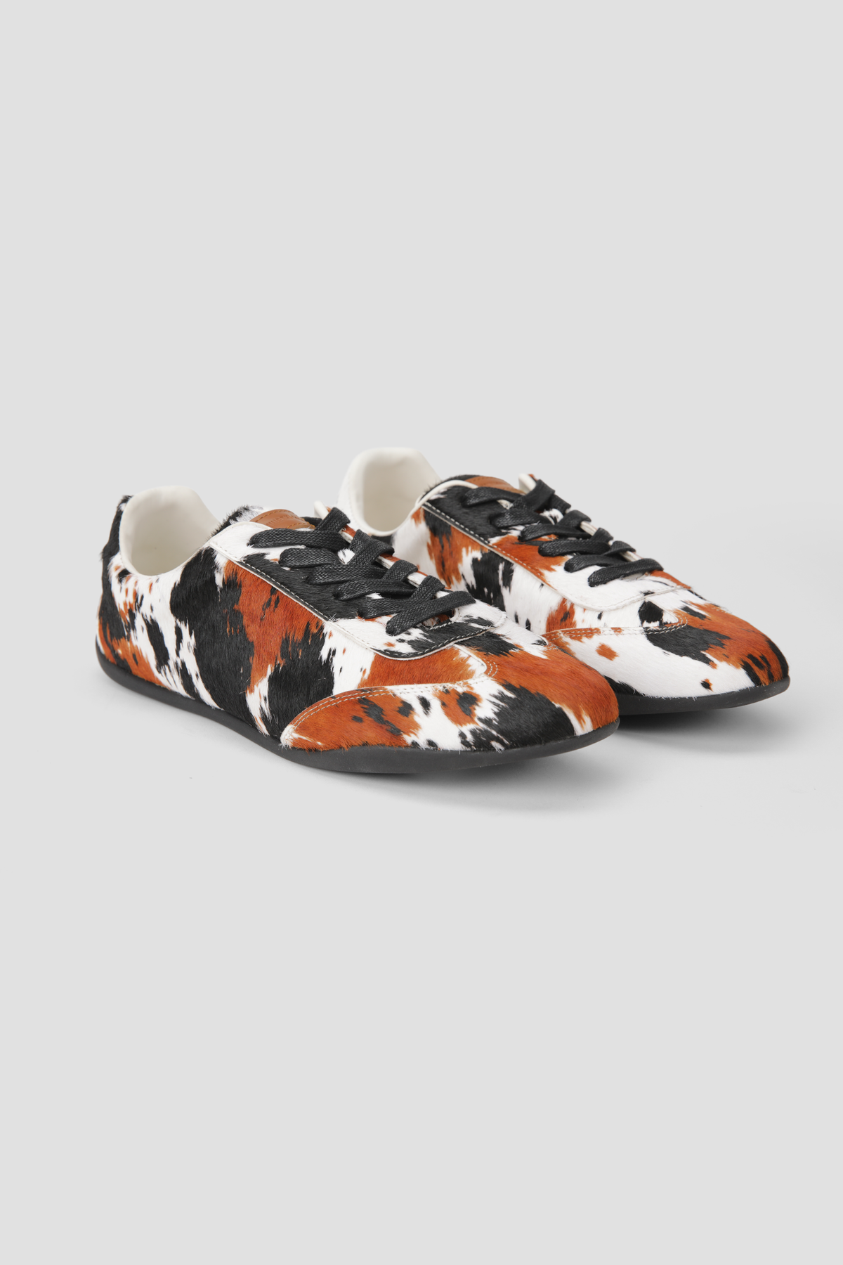 Cow Print Suede Sneakers