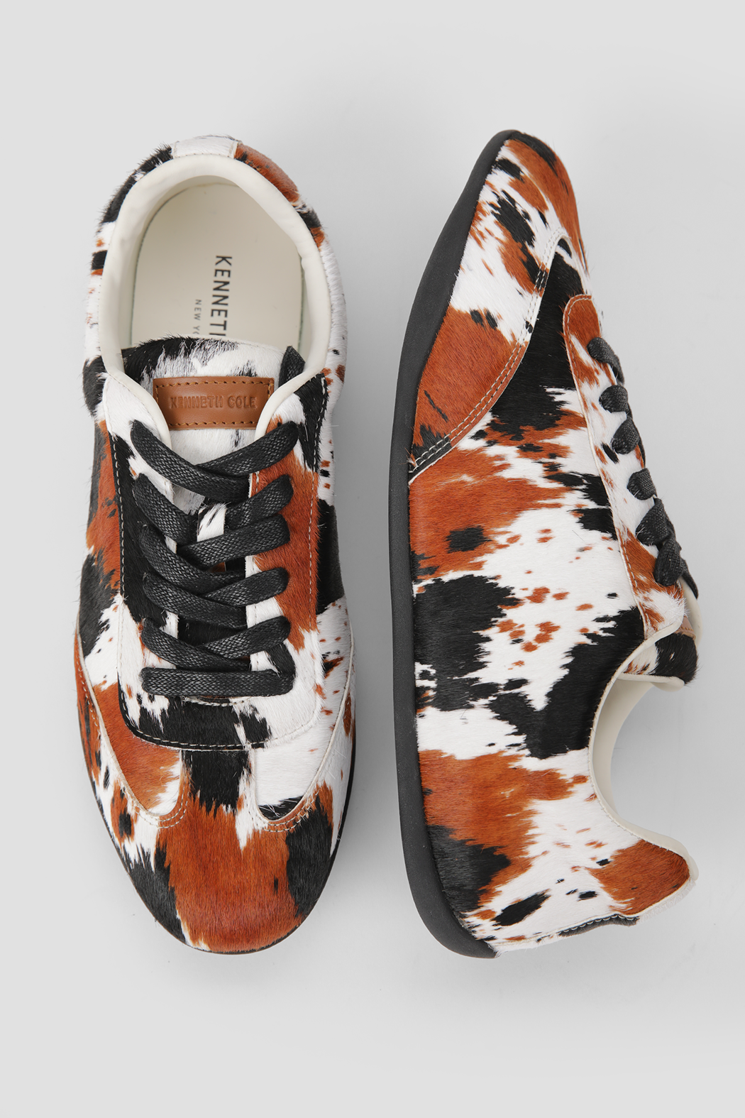 Cow Print Suede Sneakers