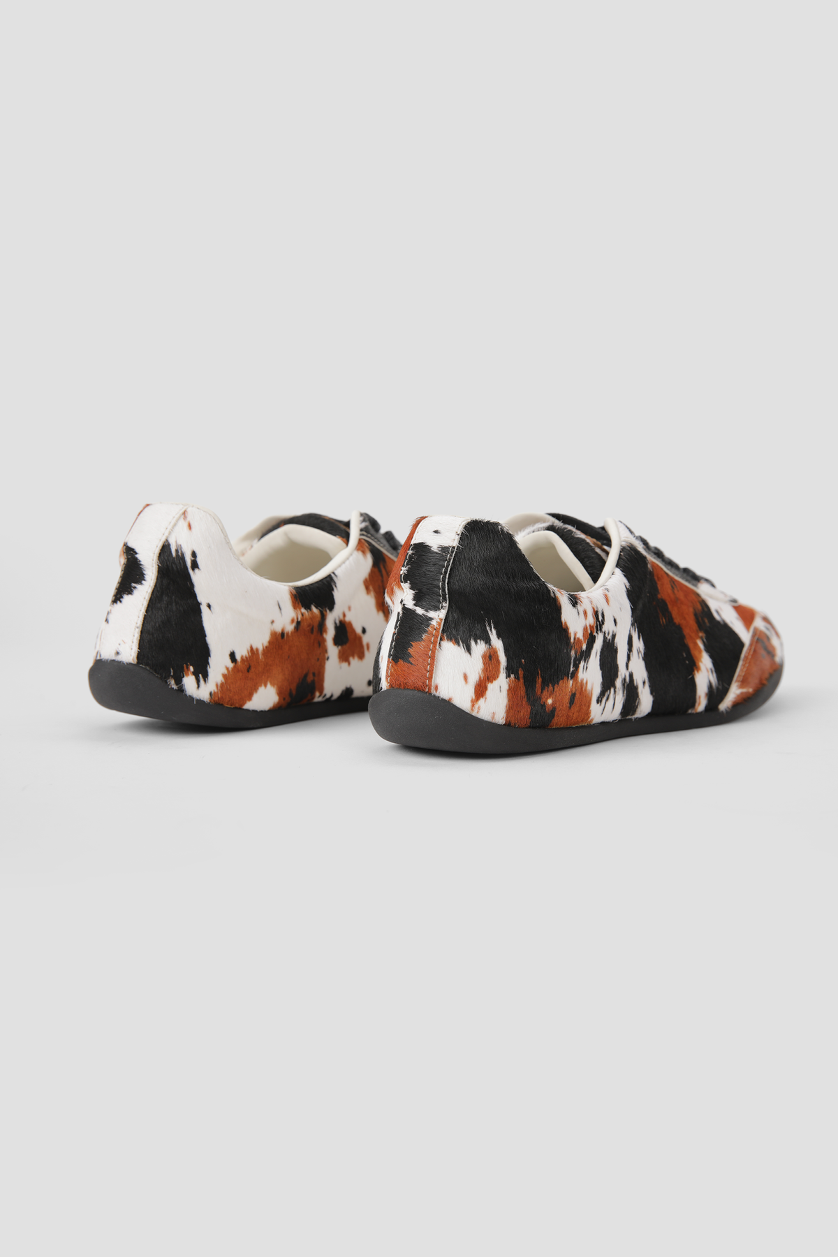 Cow Print Suede Sneakers