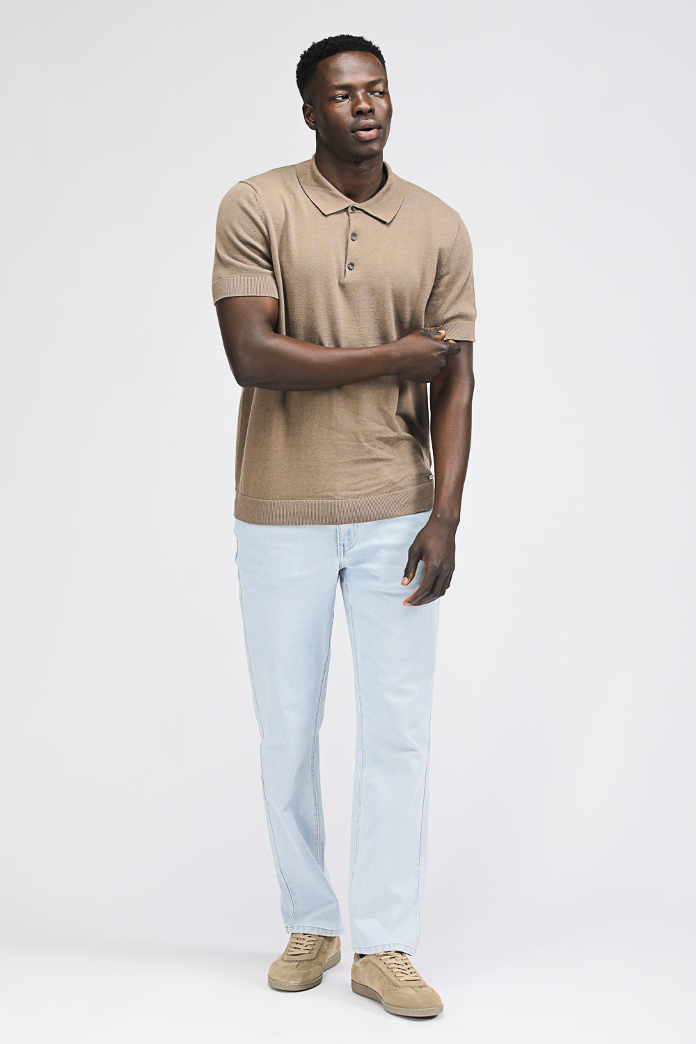 Straight Leg Denim Jeans