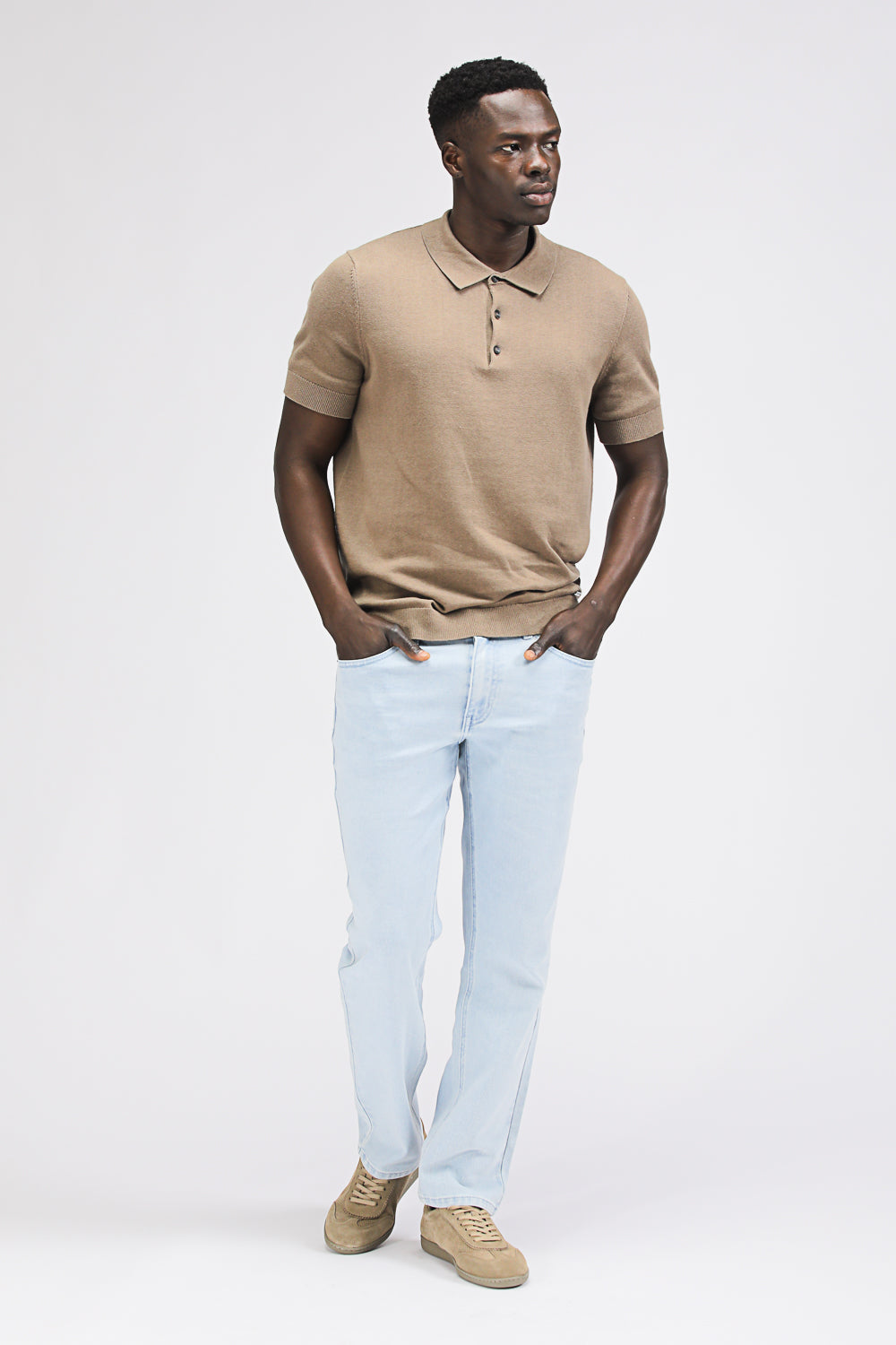Straight Leg Denim Jeans