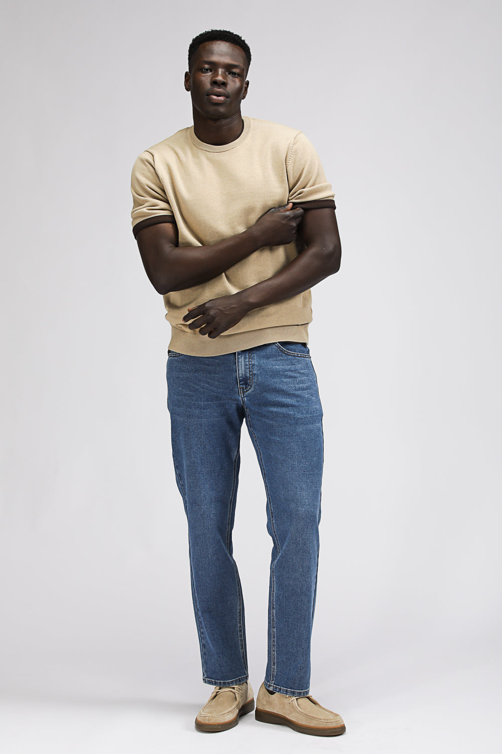 Straight Leg Denim Jeans