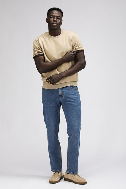 Straight Leg Denim Jeans