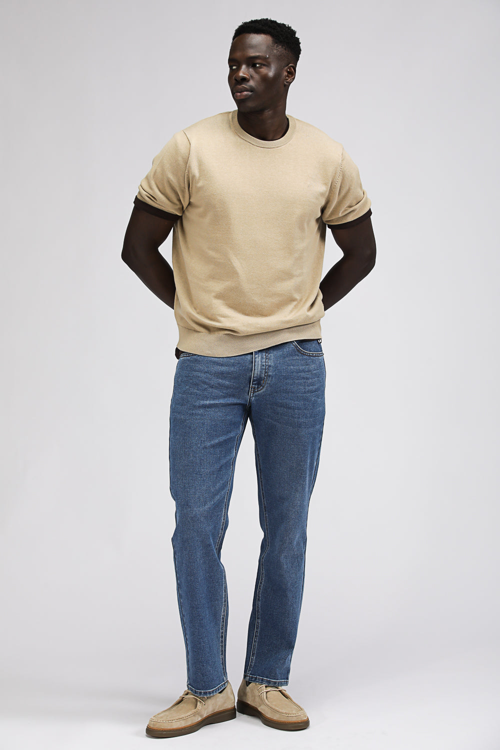 Straight Leg Denim Jeans