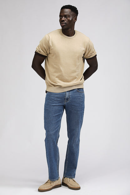 Straight Leg Denim Jeans