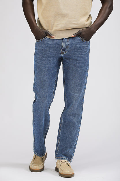 Straight Leg Denim Jeans