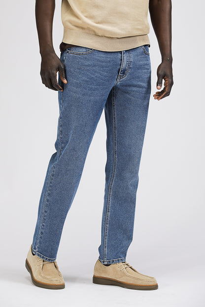 Straight Leg Denim Jeans