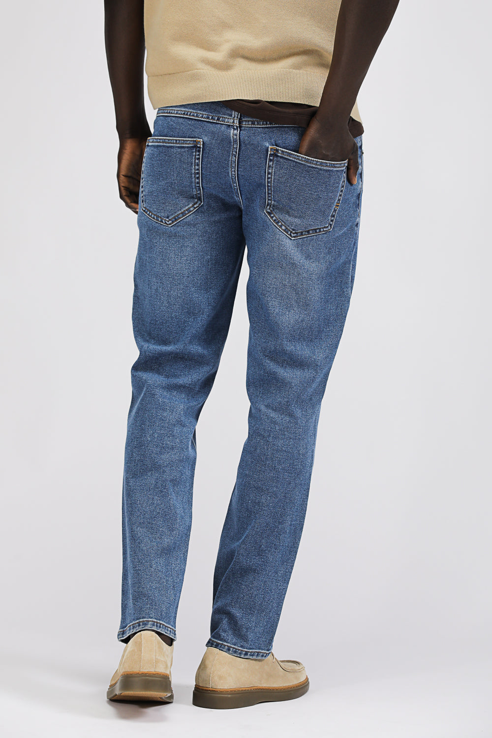 Straight Leg Denim Jeans