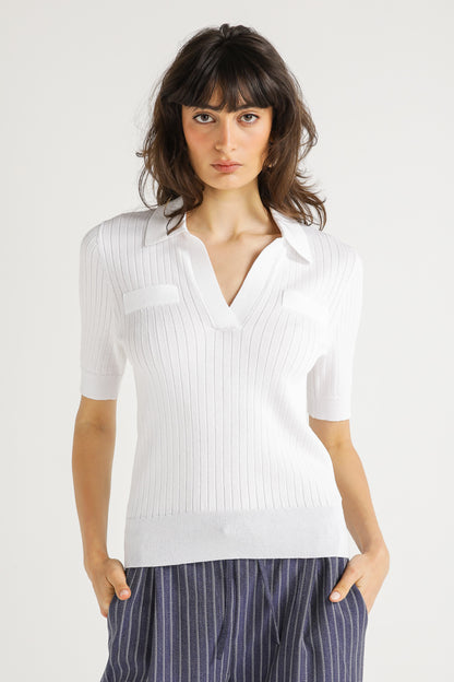 Short Rib Knit Top