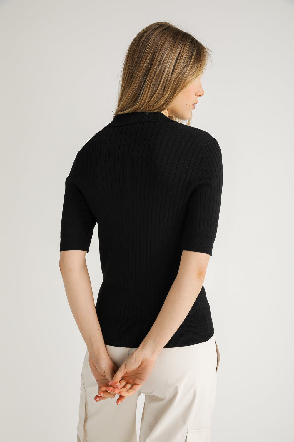 Short Rib Knit Top
