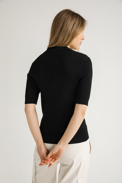 Short Rib Knit Top