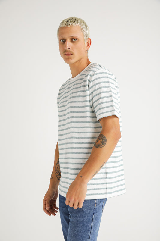 French Terry Stripe T Shirt