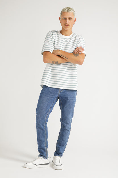 French Terry Stripe T Shirt