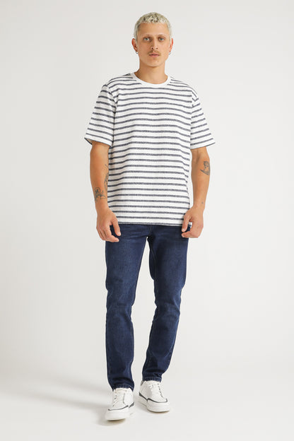 French Terry Stripe T Shirt