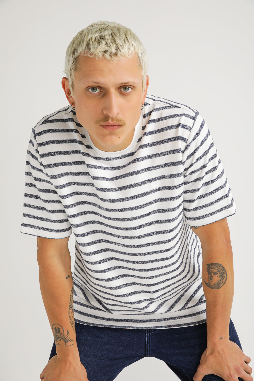 French Terry Stripe T Shirt