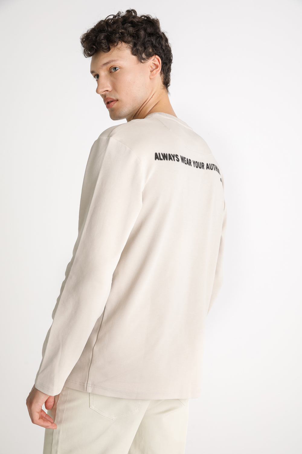 Back Print Long Sleeve T Shirt