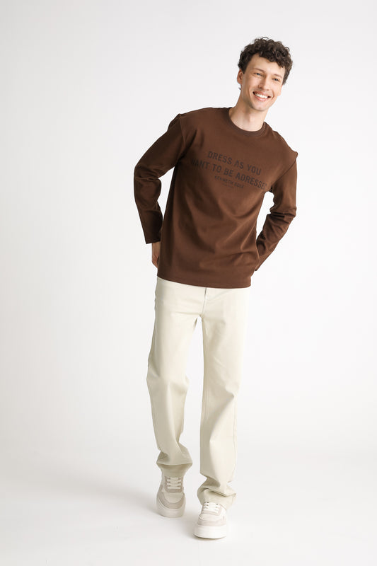 Graphic Cotton Long Sleeve T Shirt
