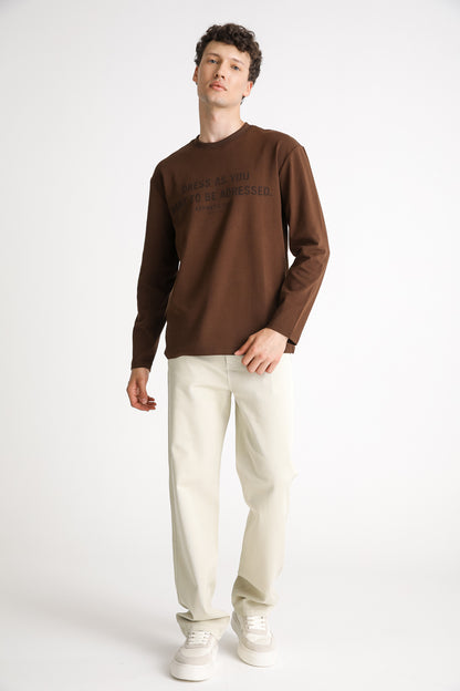 Graphic Cotton Long Sleeve T Shirt