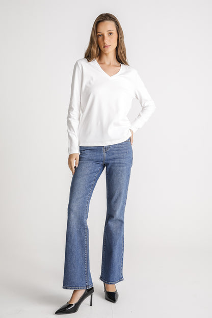 V Neck Cotton T Shirt