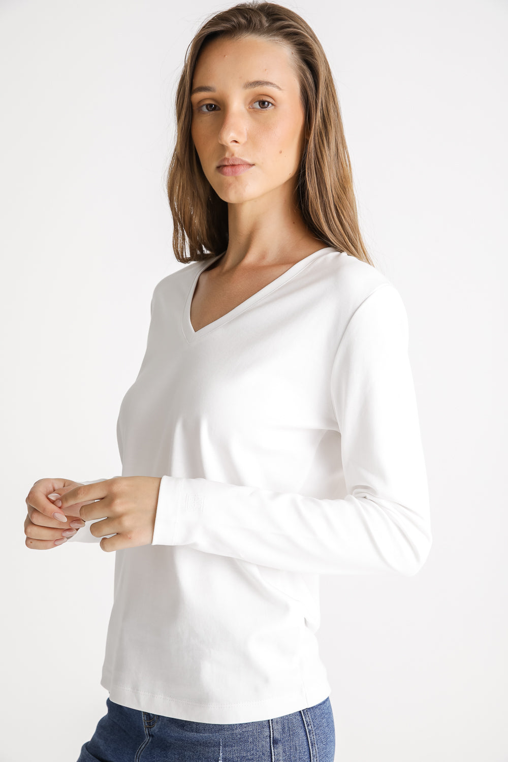 V Neck Cotton T Shirt