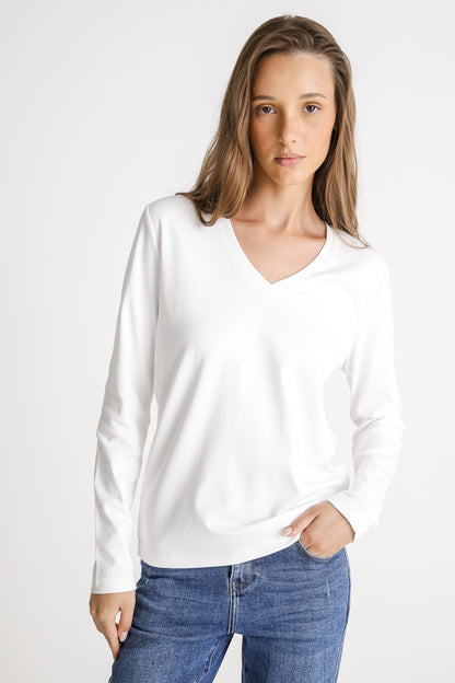 V Neck Cotton T Shirt