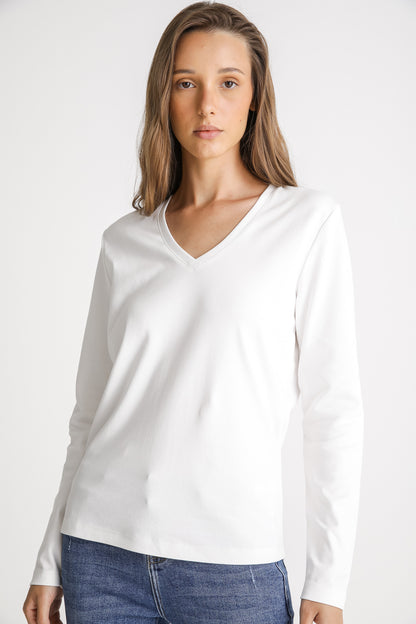 V Neck Cotton T Shirt