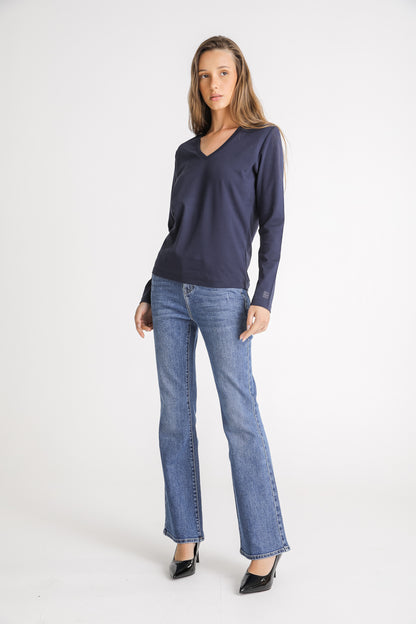 V Neck Cotton T Shirt