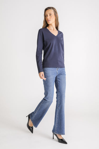 V Neck Cotton T Shirt