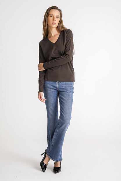 V Neck Cotton T Shirt