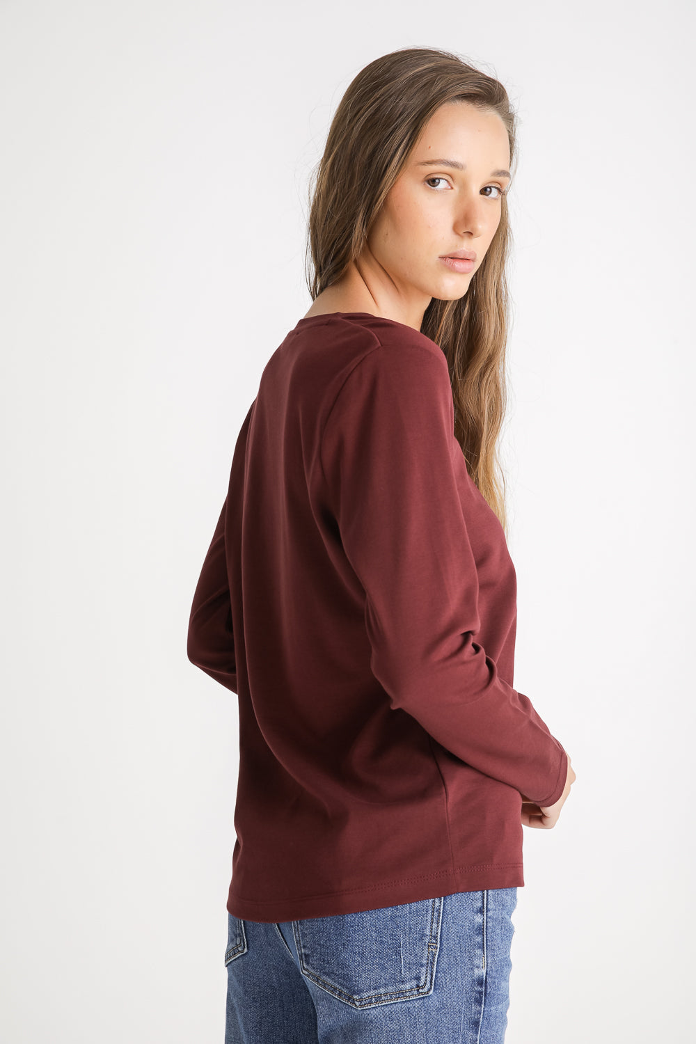 V Neck Cotton T Shirt
