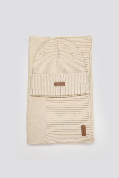 Knit Beanie And Scarf Set