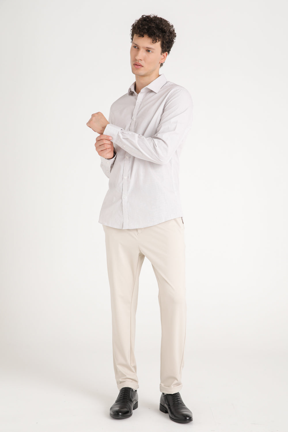 Checked Cotton Button Down Shirt