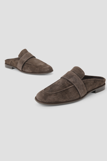 Suede Logo Mules