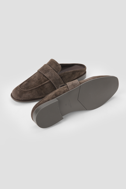 Suede Logo Mules