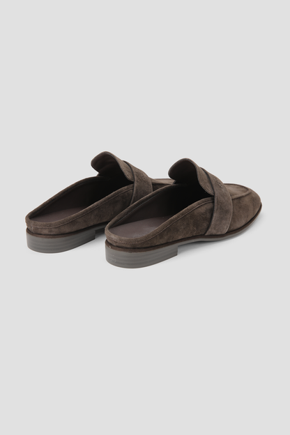 Suede Logo Mules