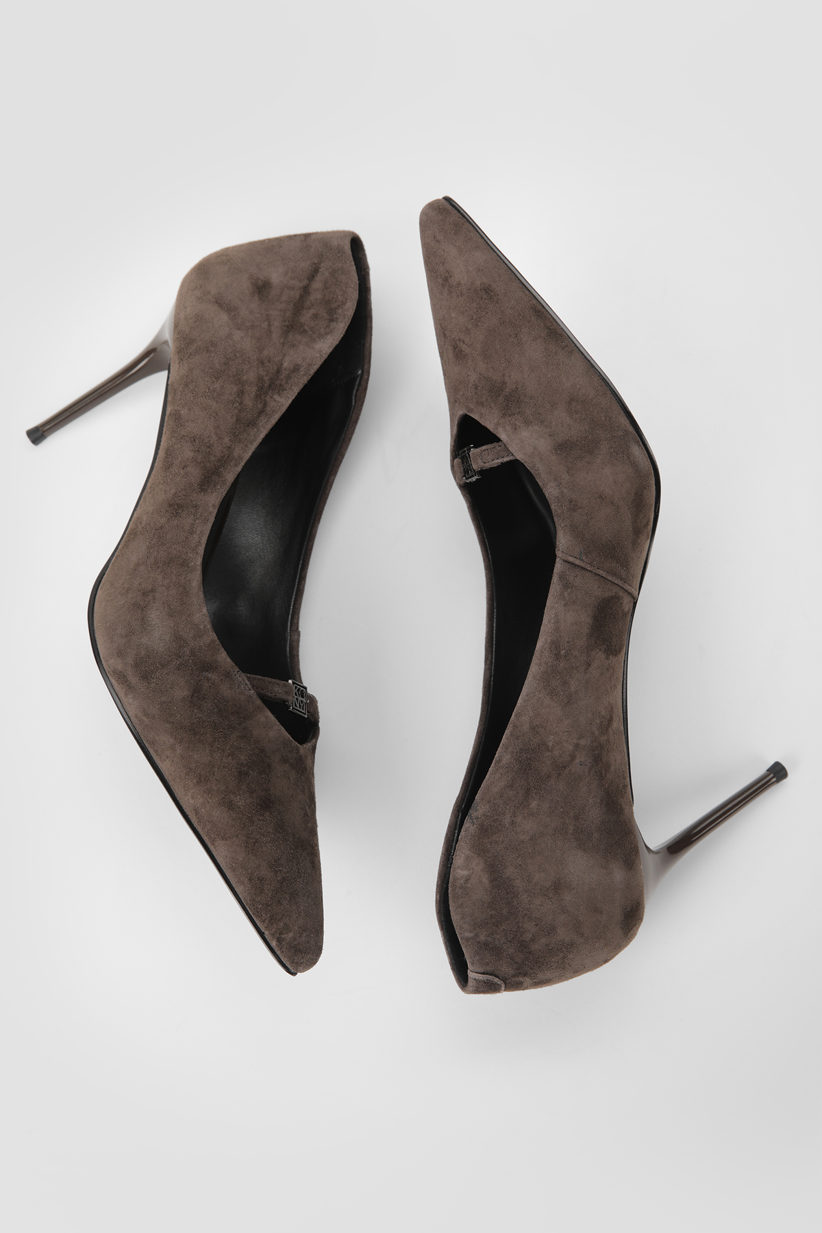 Suede Buckle Heels