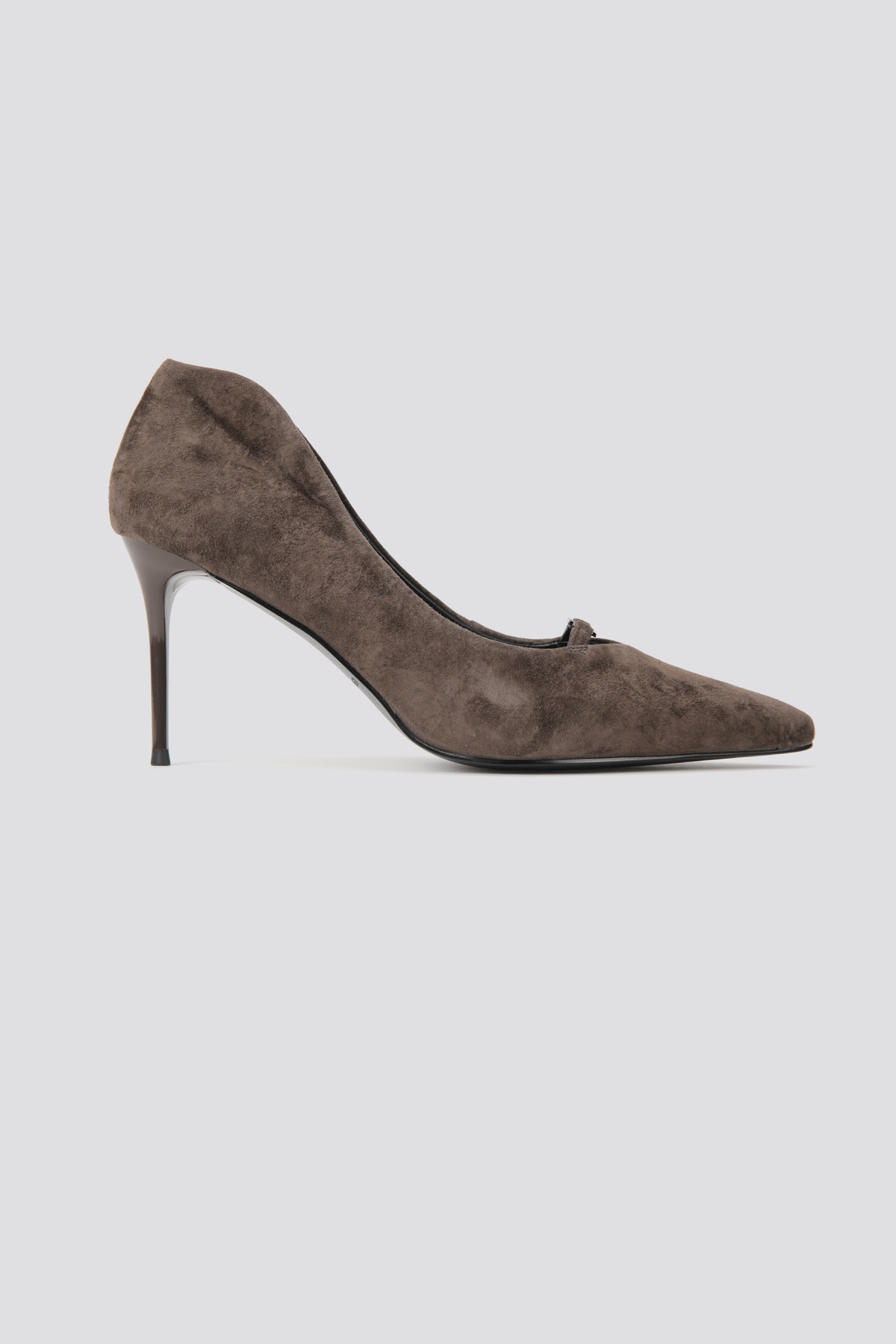 Suede Buckle Heels