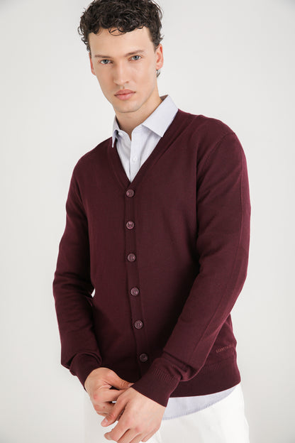 V Neck Knit Cardigan